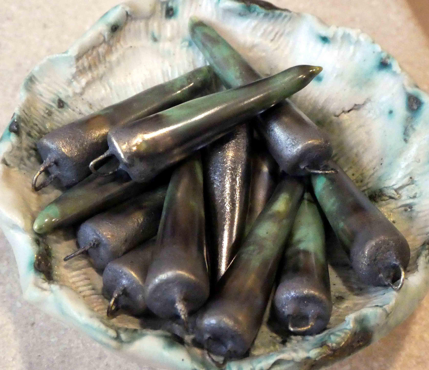 Ceramic Spikes Earring Charms - Supernova