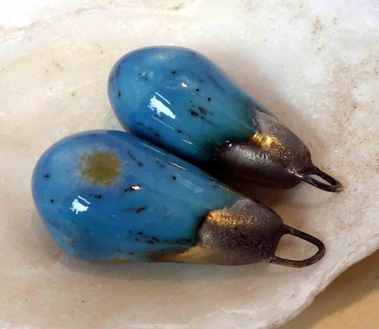 Ceramic Drops Earring Charms - Tahiti Grape