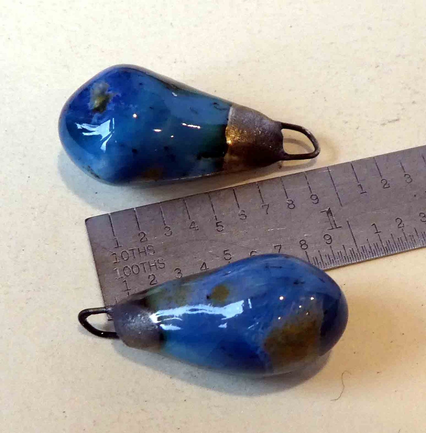 Ceramic Drops Earring Charms - Tahiti Grape