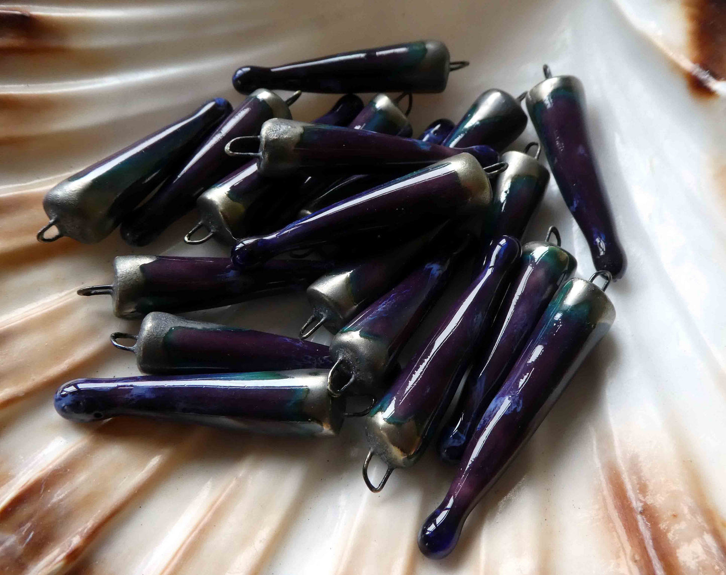 Ceramic Spikes Earring Charms - Royal Fantasy