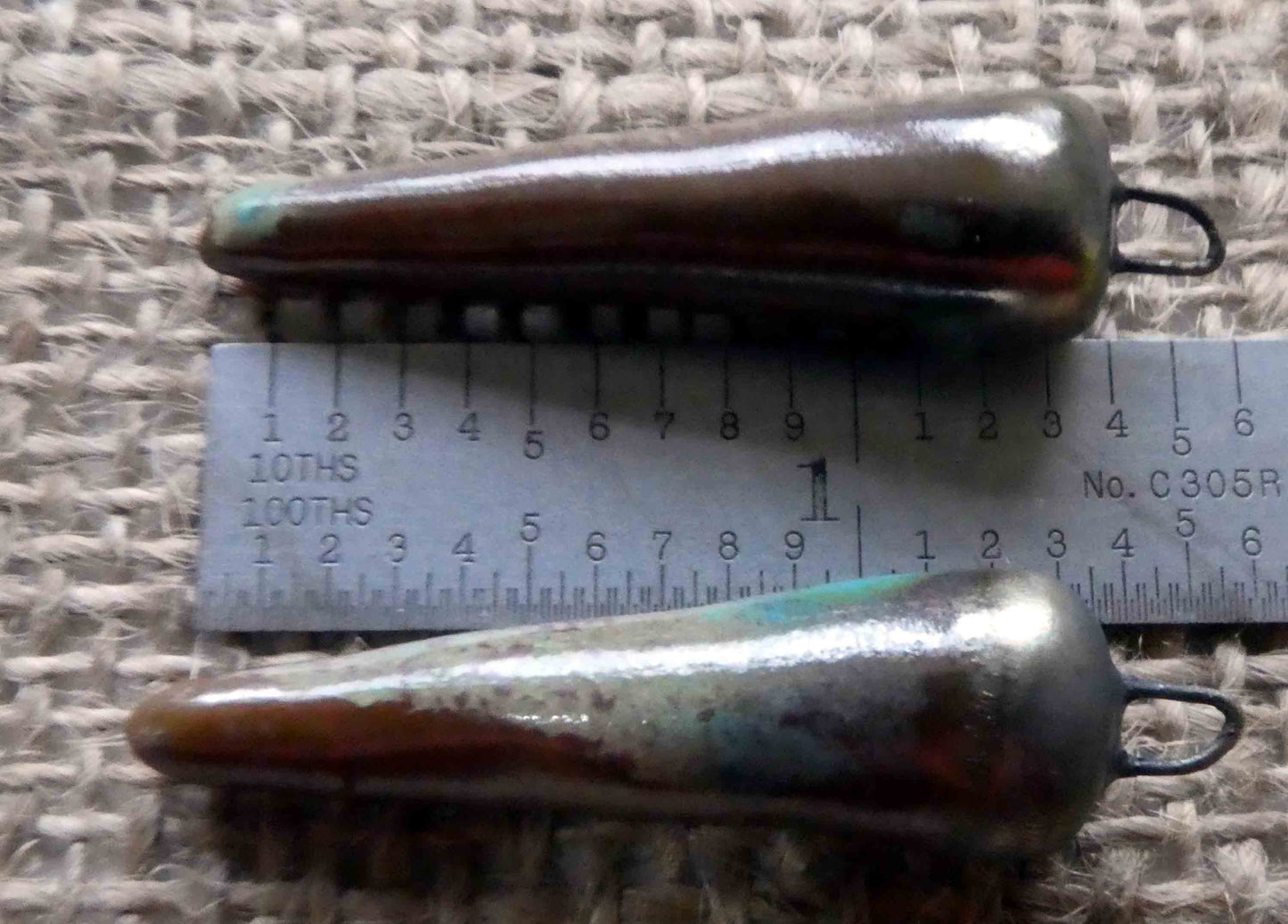 Ceramic Spikes Earring Charms - Teal Drop