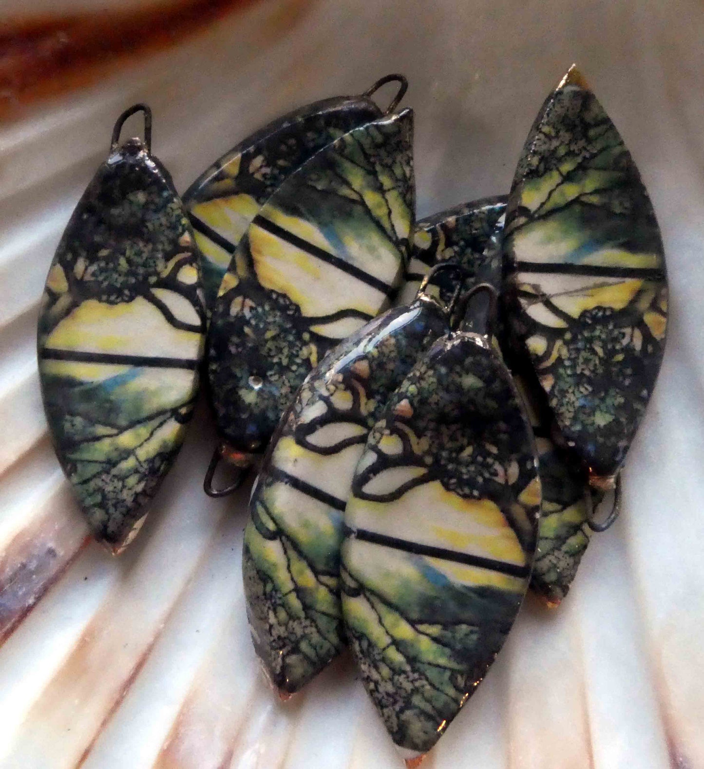 Ceramic Tiffany Earring Drops#1