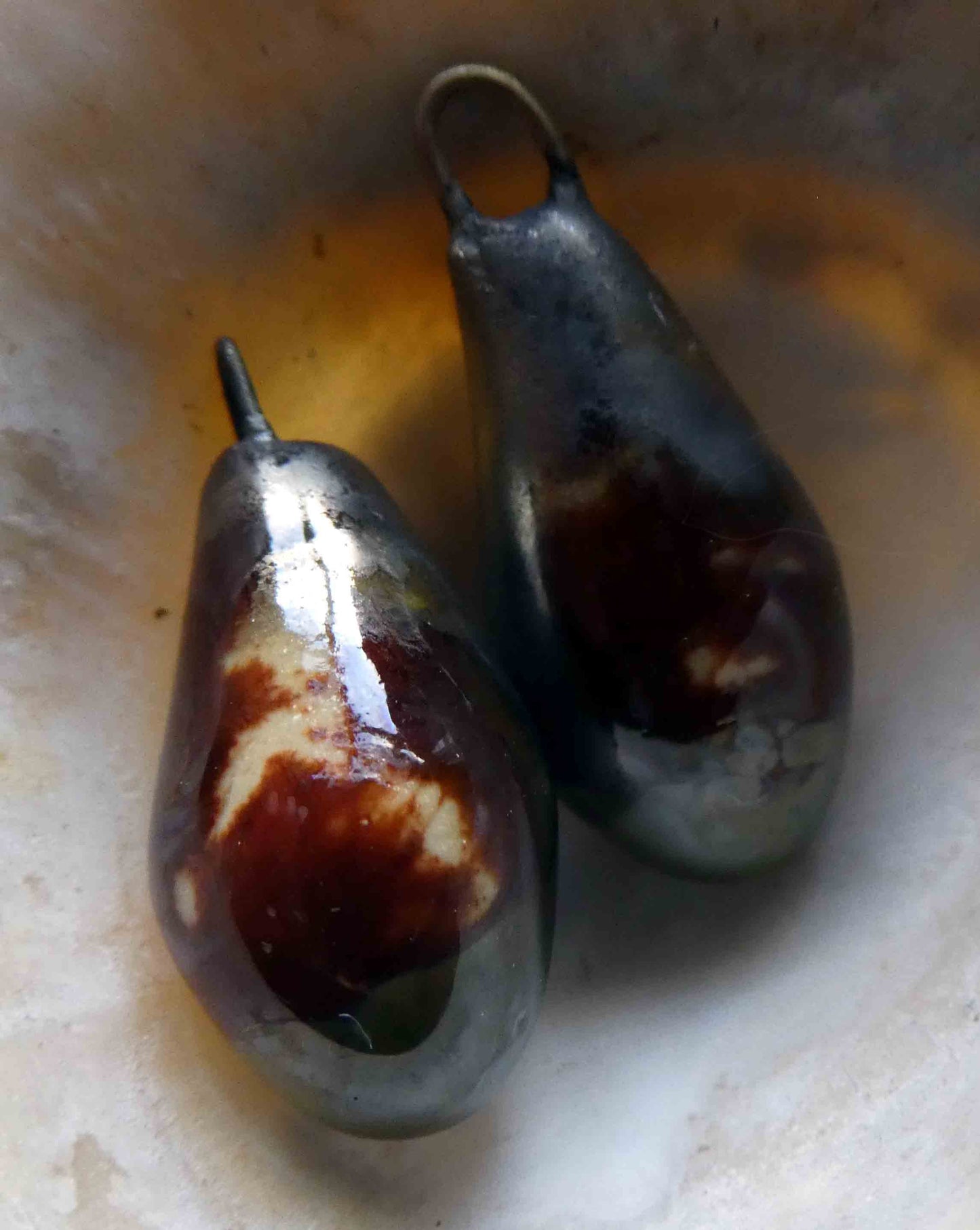 Ceramic Drops Earring Charms-Muddy Waters