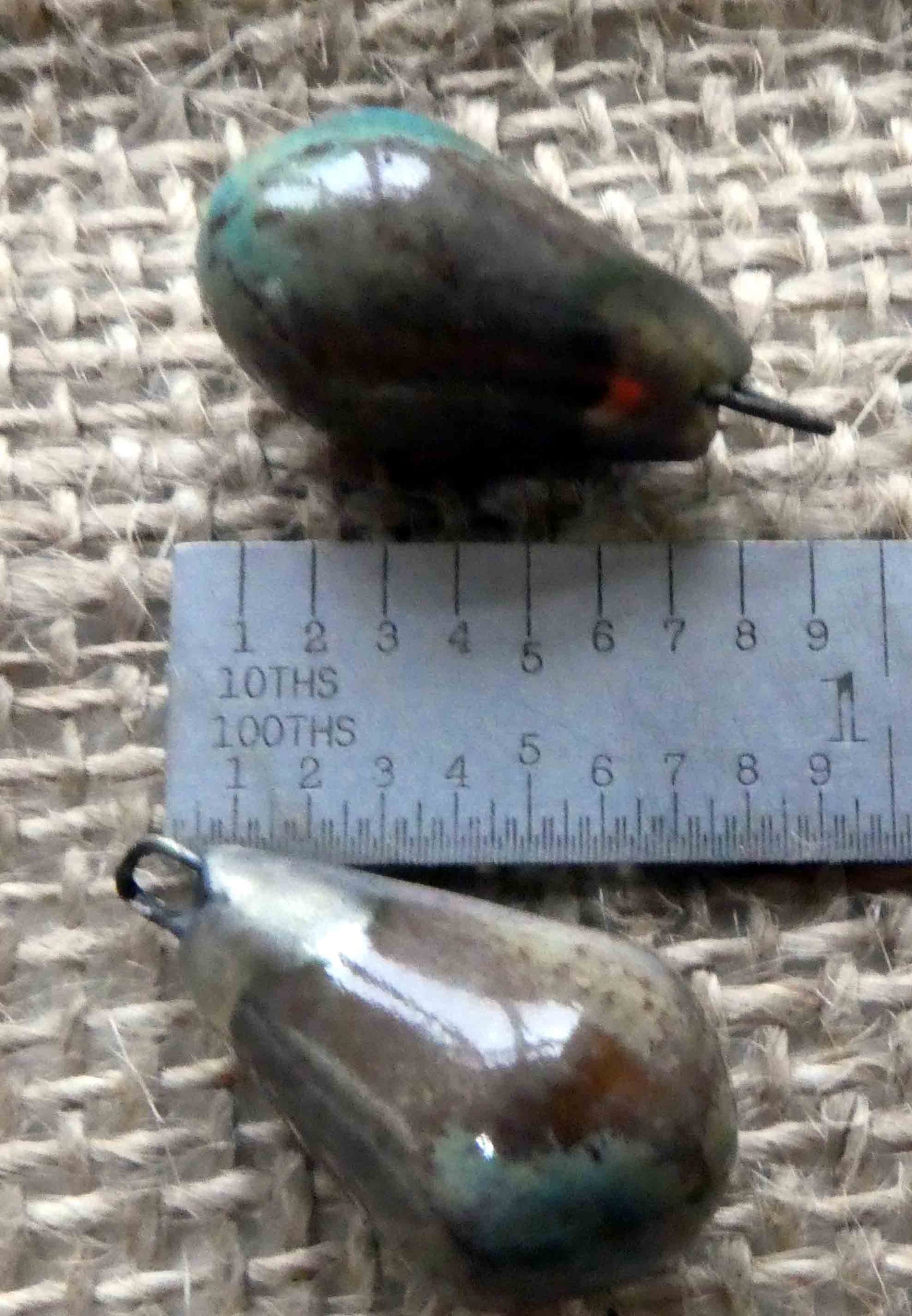 Ceramic Drops Earring Charms - Teal Drop