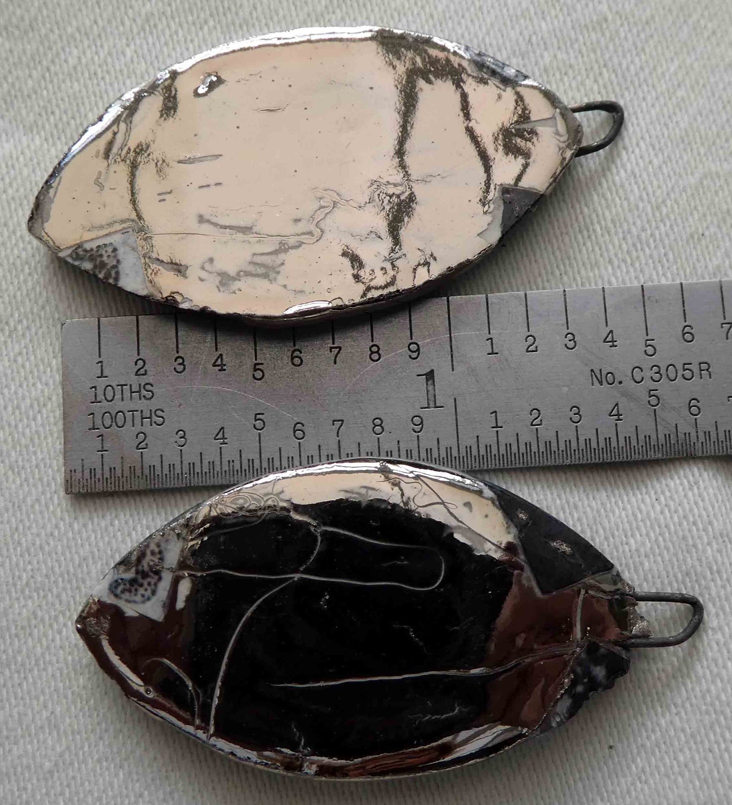 Ceramic Decal Rackham Earring Charms#2