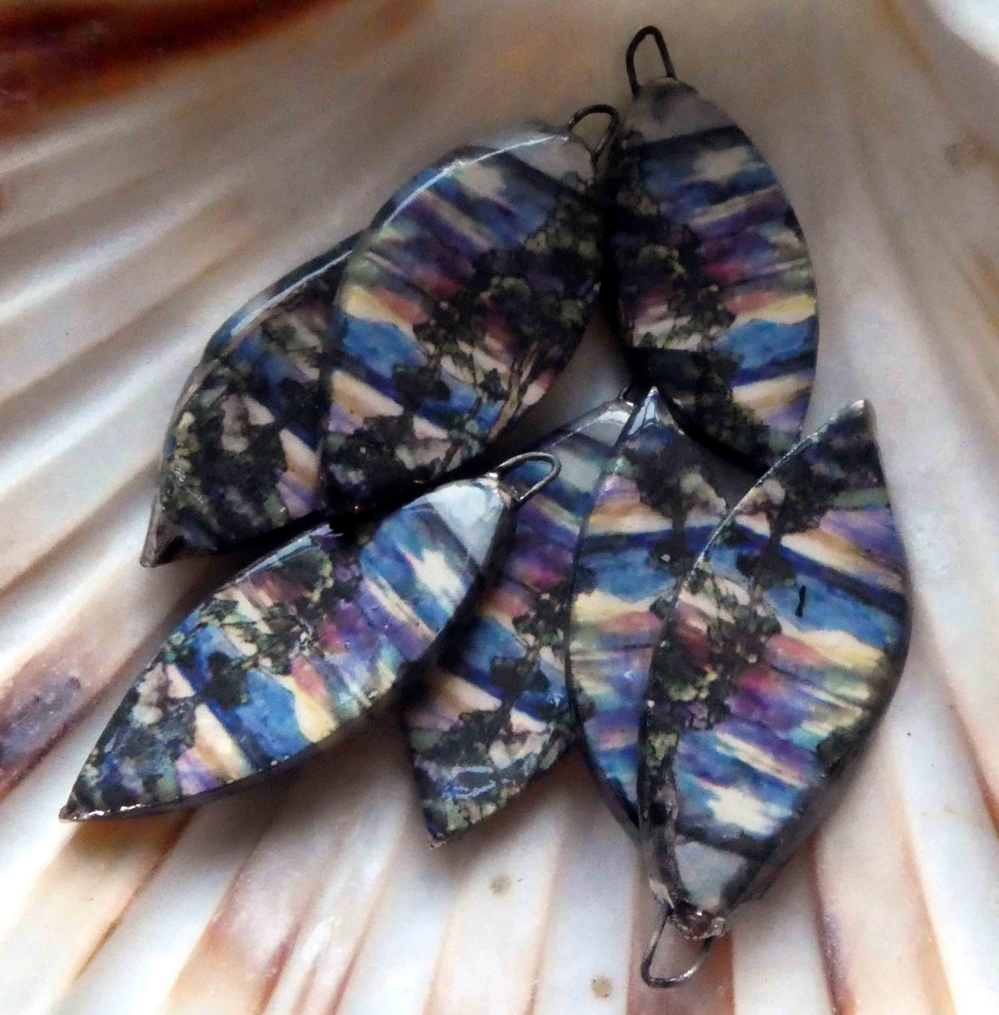 Ceramic Tiffany Earring Drops#6