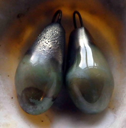 Ceramic Drops Earring Charms-Lagoon