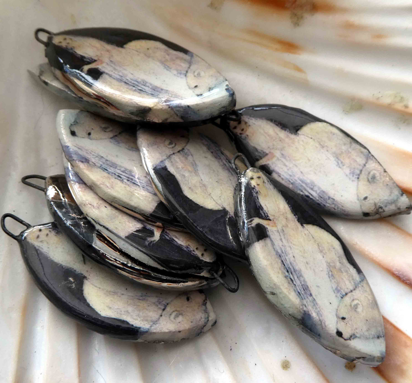 Ceramic Decal Dulac Earring Charms#2