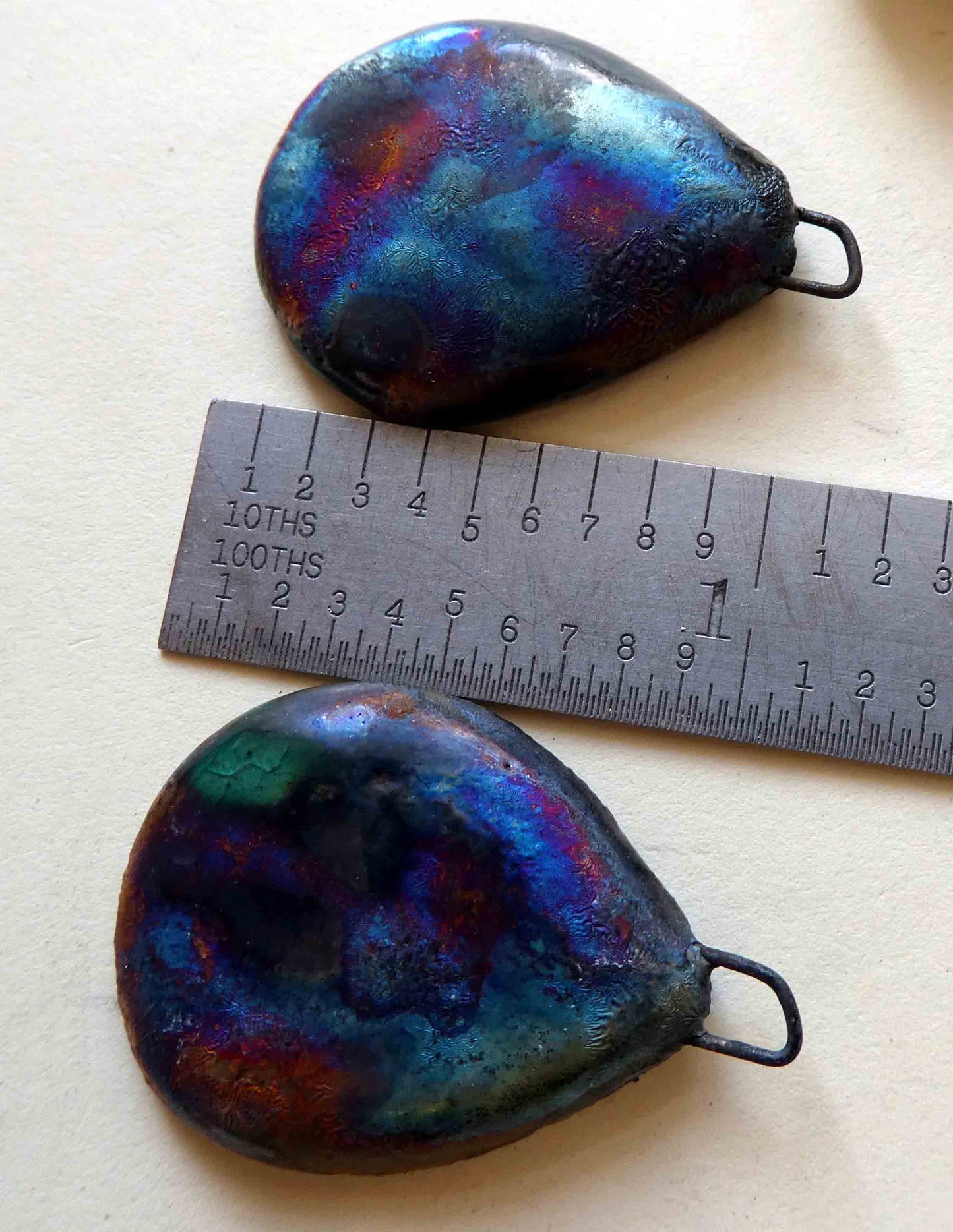 Ceramic Decal Glossy Gemstone Slice Earring Charms #8