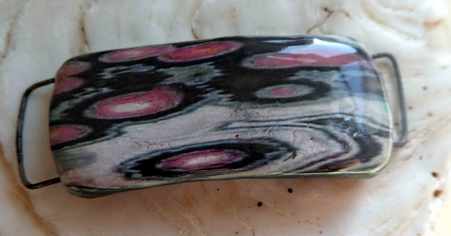 Gemstone Ceramic Decal Bracelet Focal #7