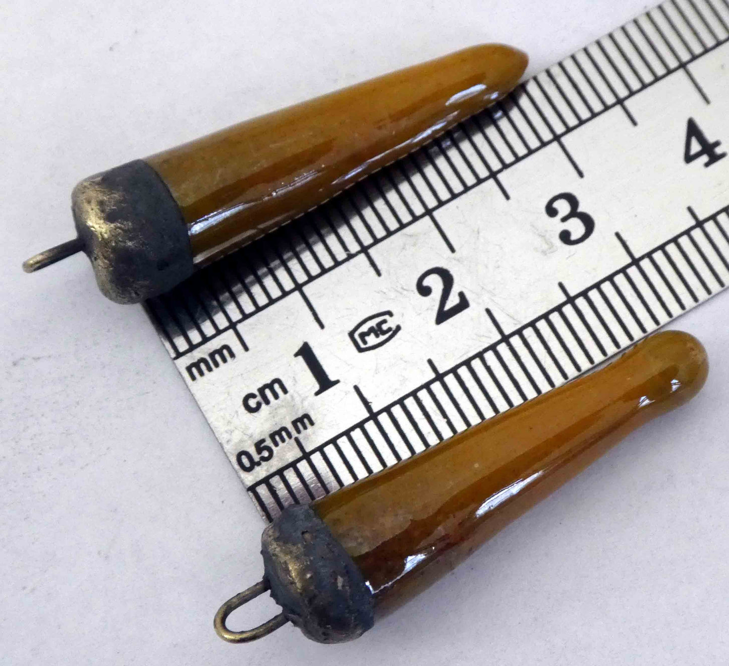 Ceramic Spikes  Earring Charms -Rust