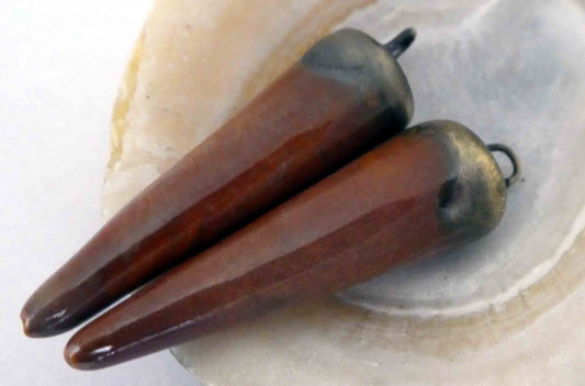 Ceramic Spikes  Earring Charms -Cactus Flower