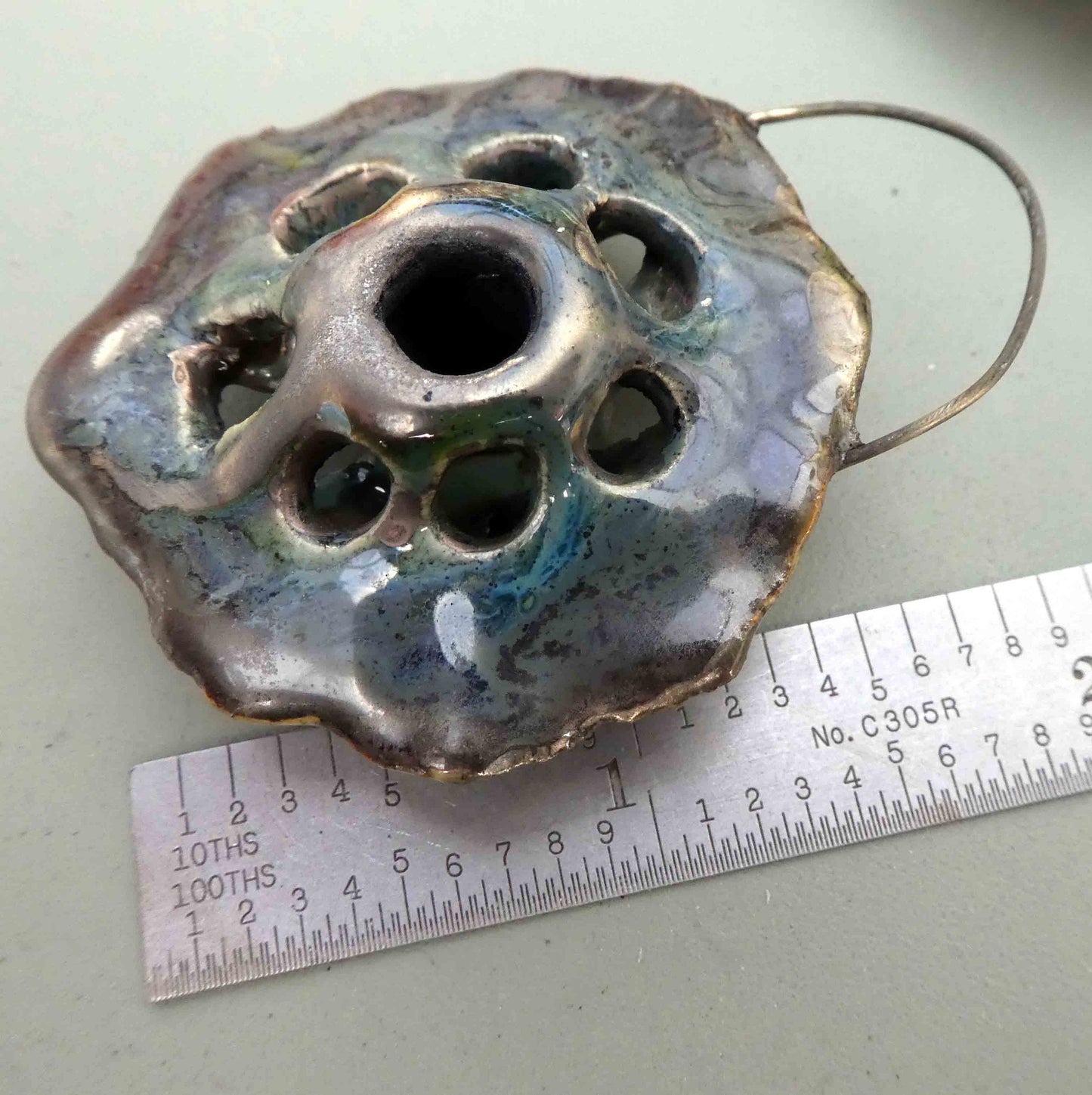 Ceramic Hollow Pendant #1 - Astronomical