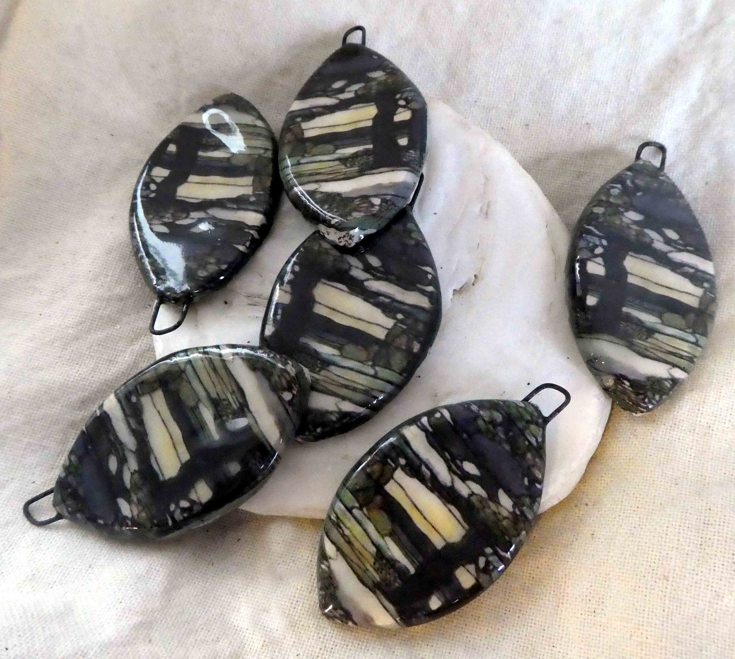 Ceramic Tiffany Earring Drops#12