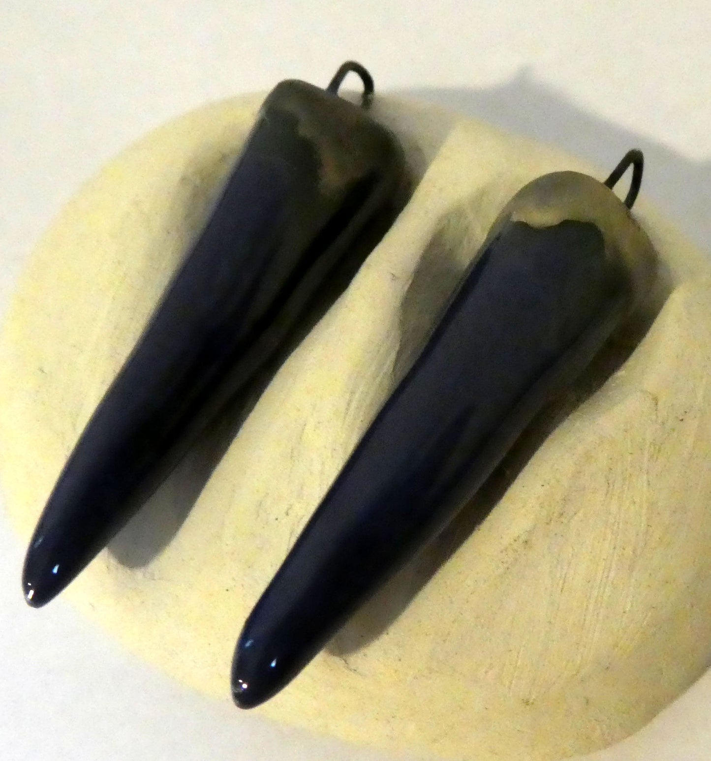 Ceramic Spikes  Earring Charms -Galaxy Blue