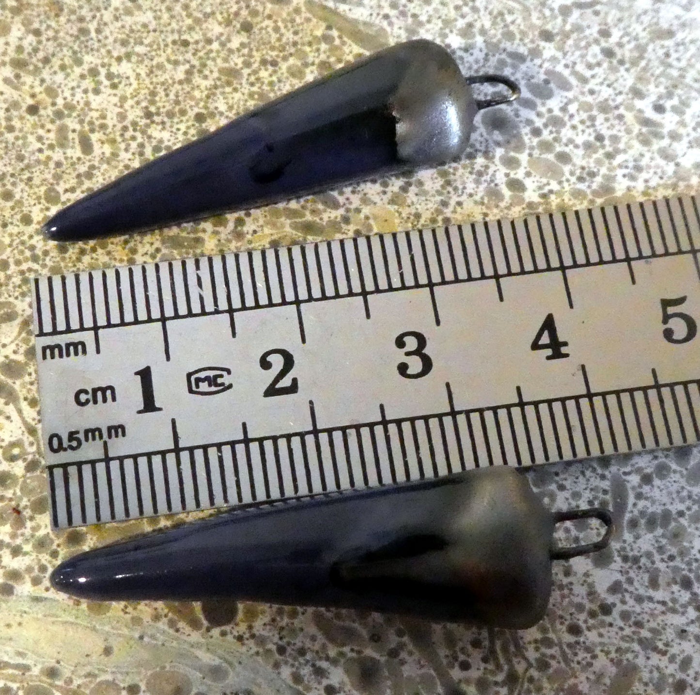 Ceramic Spikes  Earring Charms -Galaxy Blue