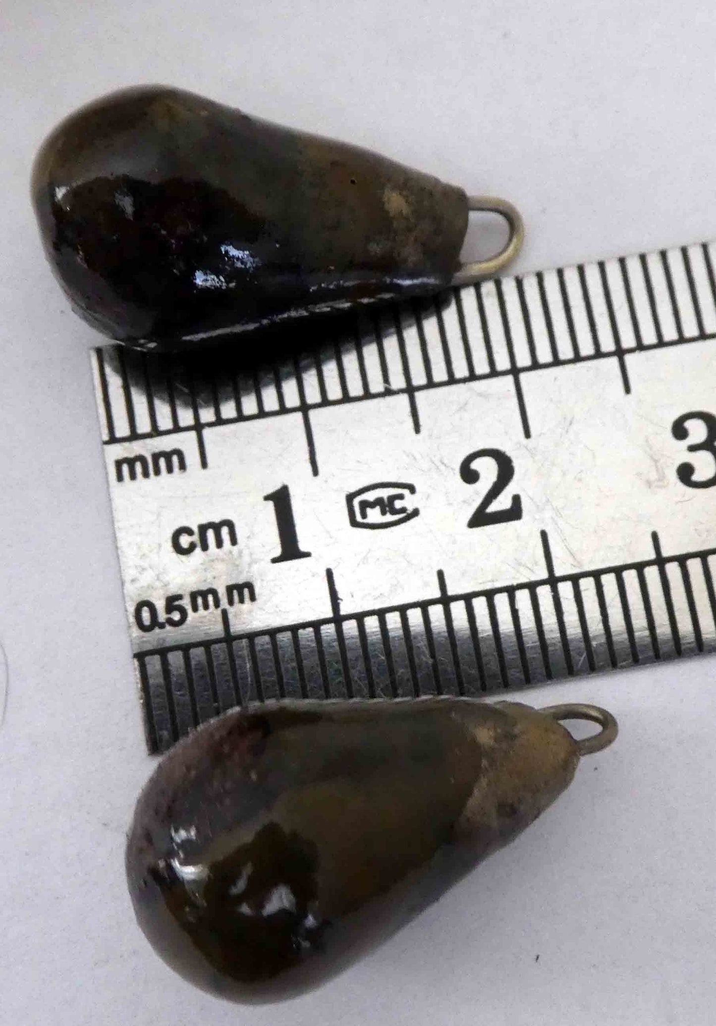 Ceramic Drops Earring Charms -Dark Fire