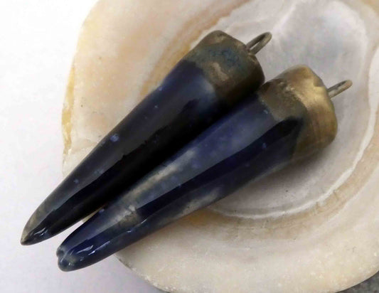 Ceramic Spikes  Earring Charms -Micro Life