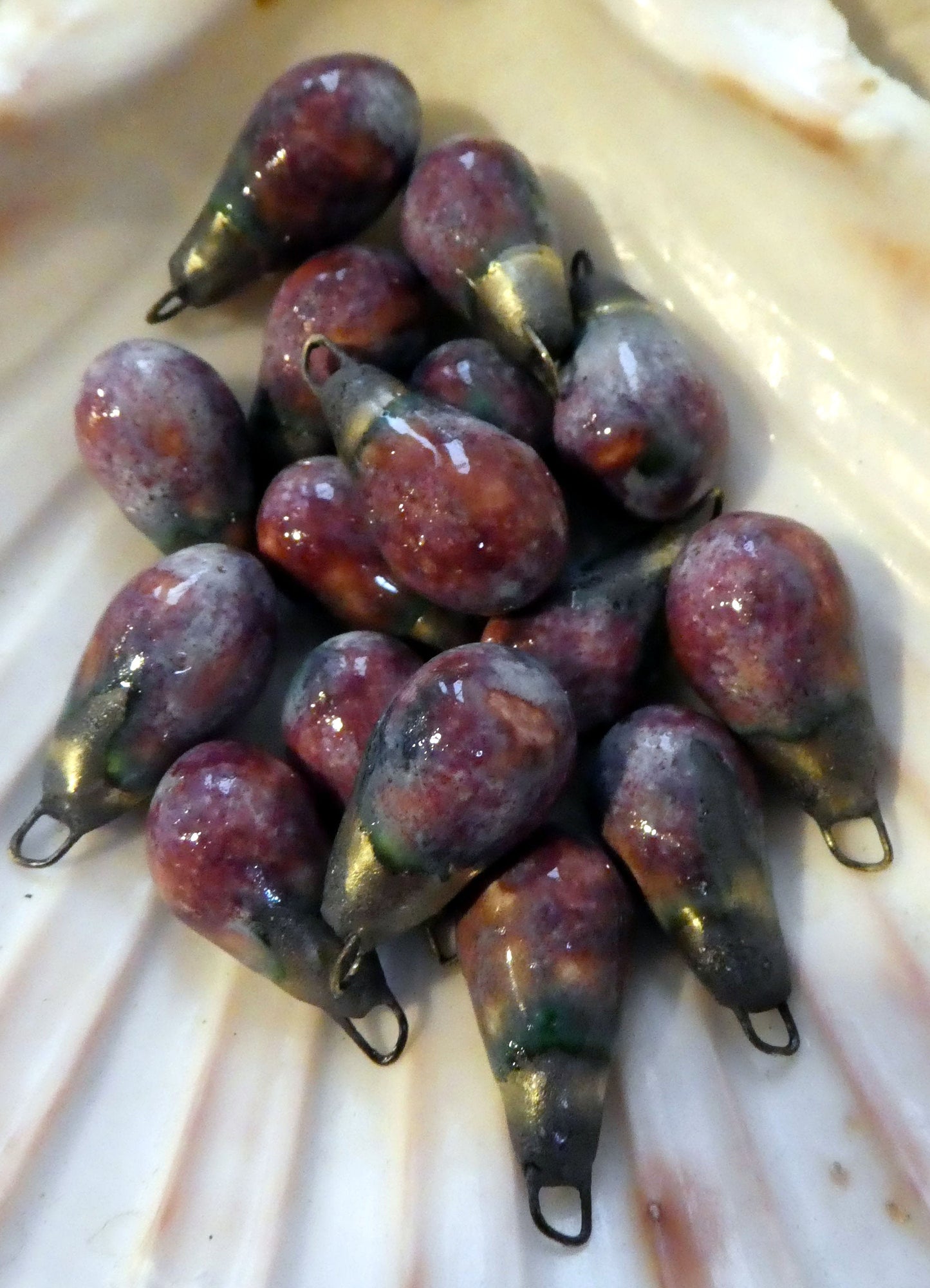 Ceramic Drops Earring Charms- Strawberry Sundae