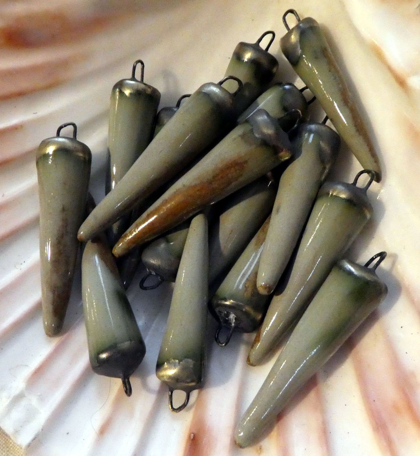 Ceramic Spikes  Earring Charms -Raincloud