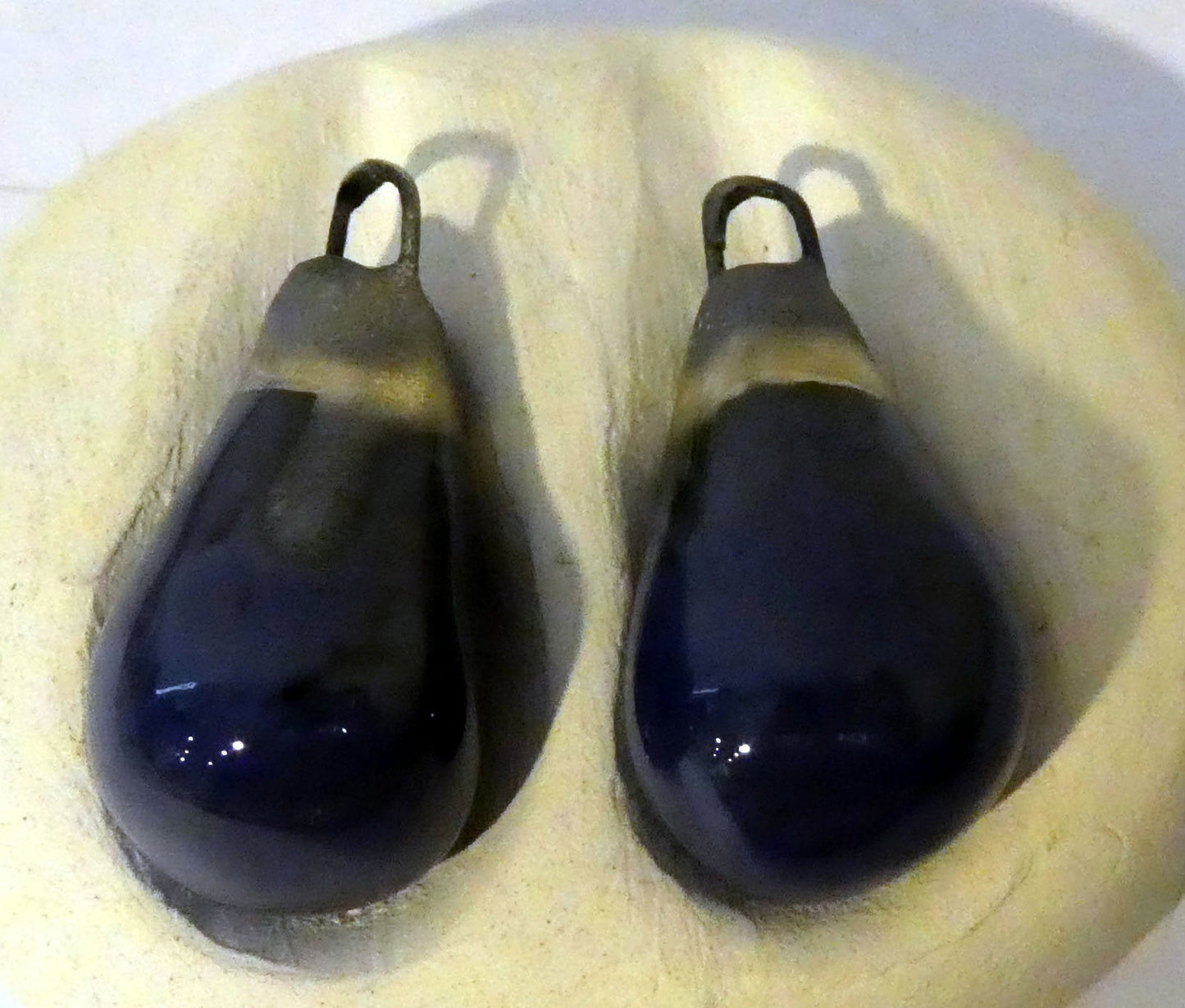 Ceramic Spikes  Earring Charms -Galaxy Blue