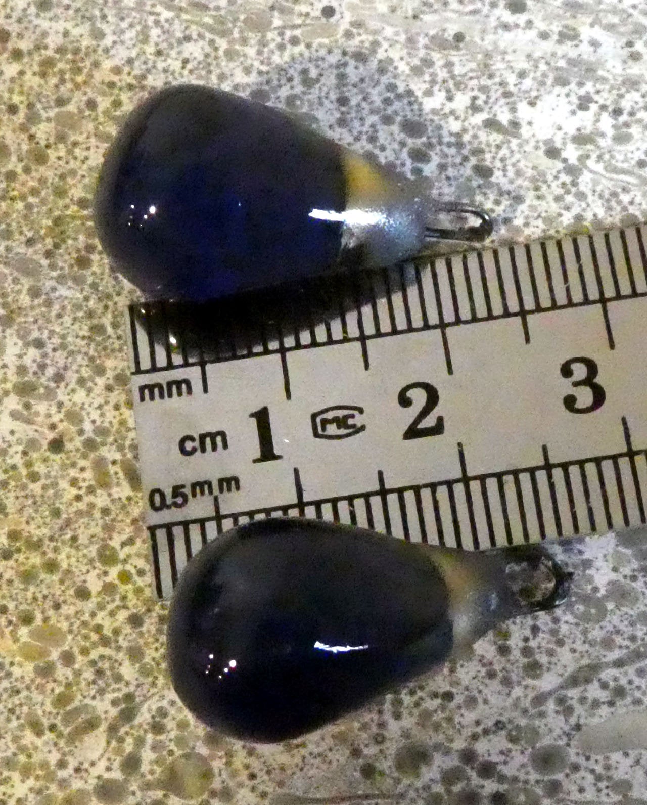 Ceramic Spikes  Earring Charms -Galaxy Blue