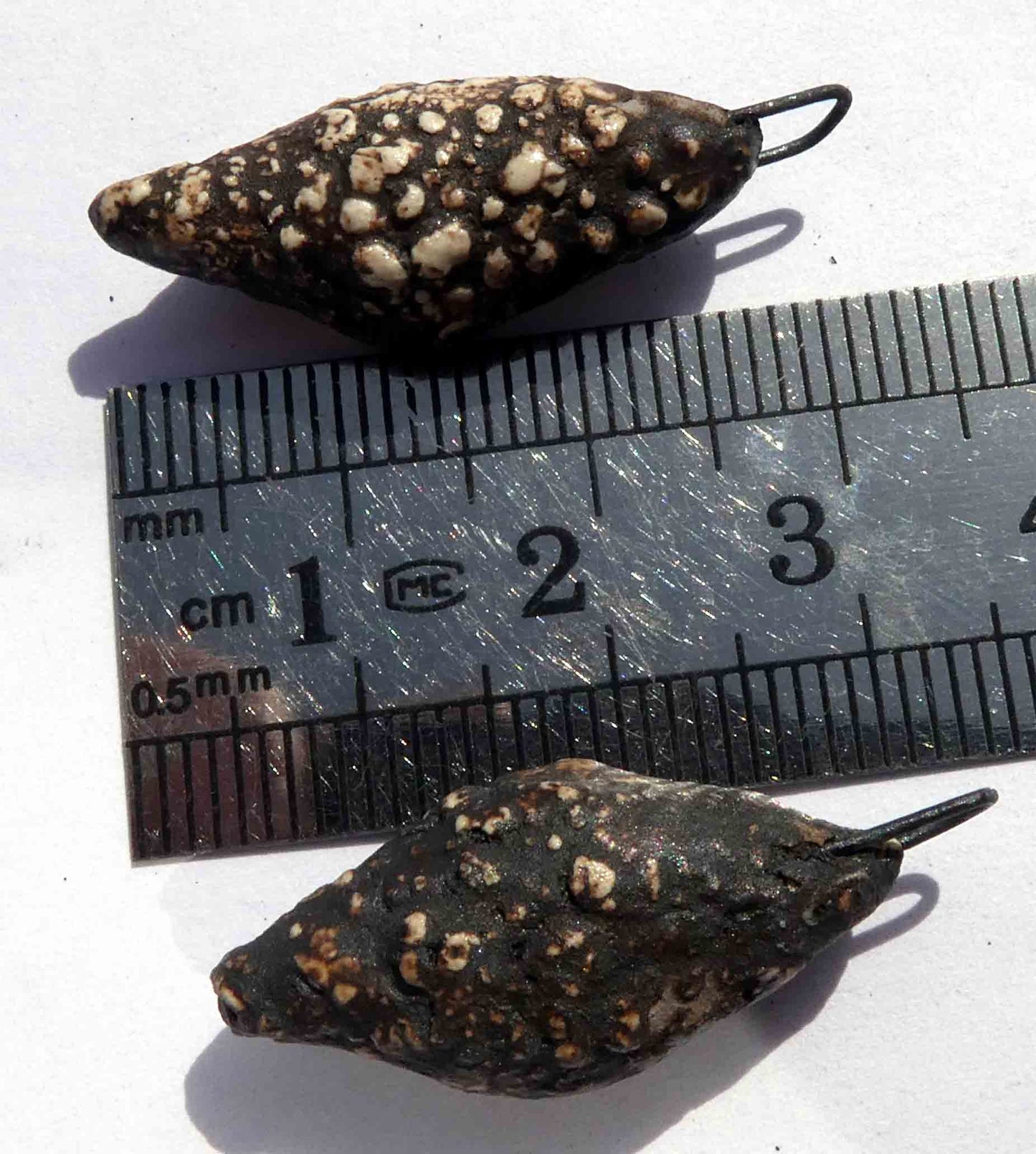 Ceramic Brown Bean Pod Earring Charms