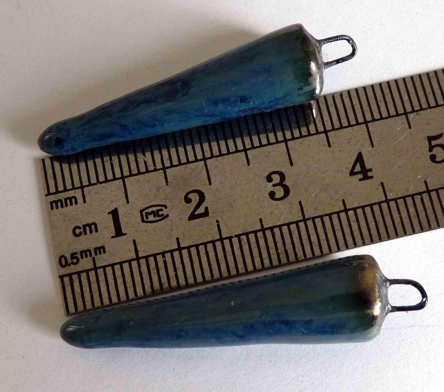 Ceramic Spikes Earring Charms - Aquamarine