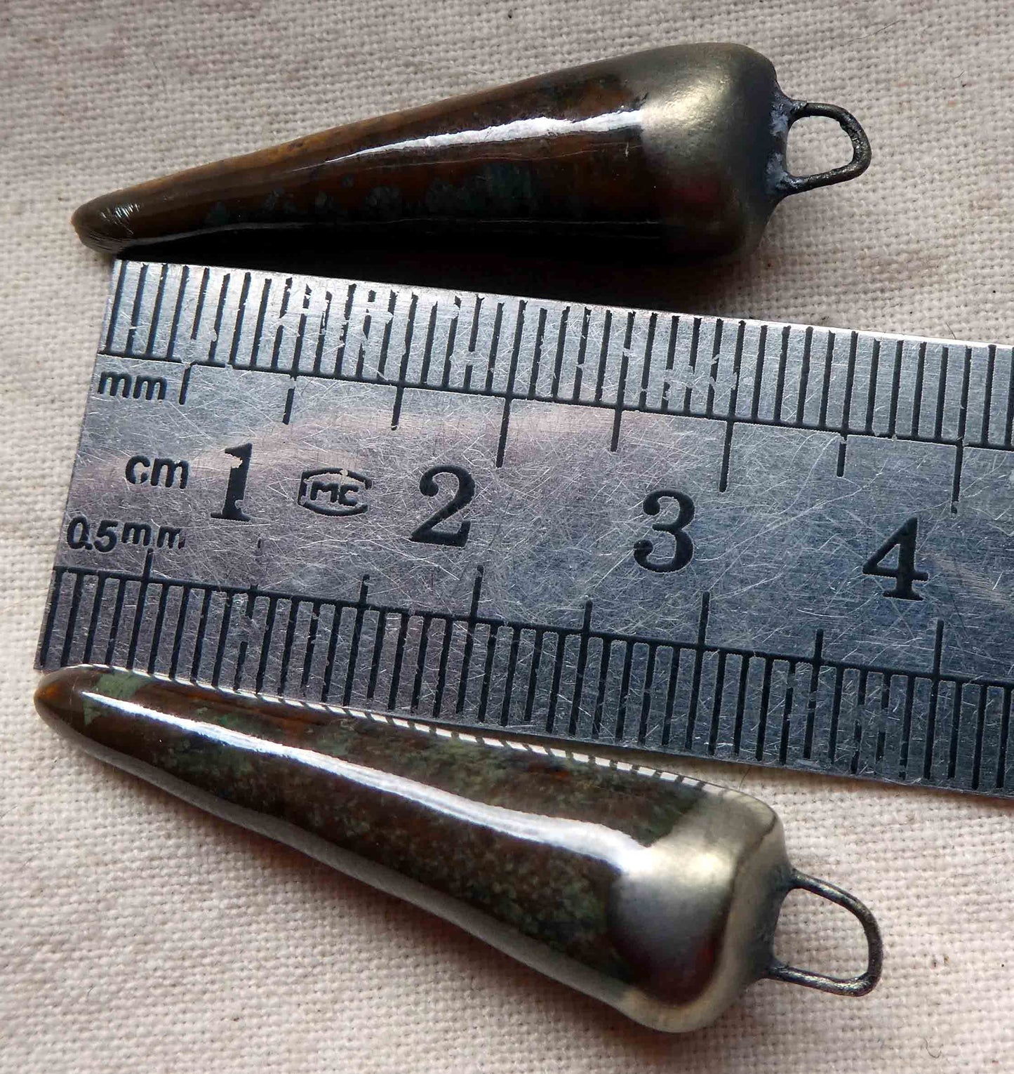 Ceramic Spikes Earring Charms -Stormy River