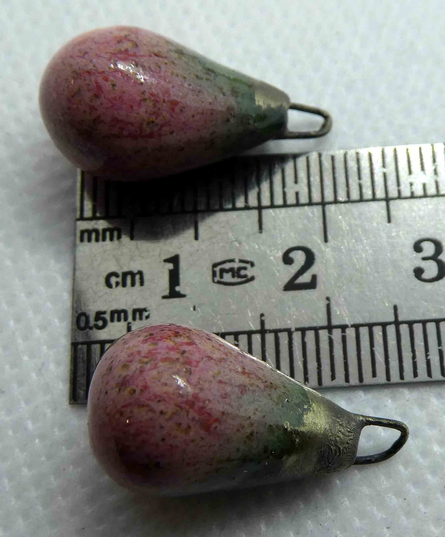 Ceramic Drops Earring Charms - Rose Quartz