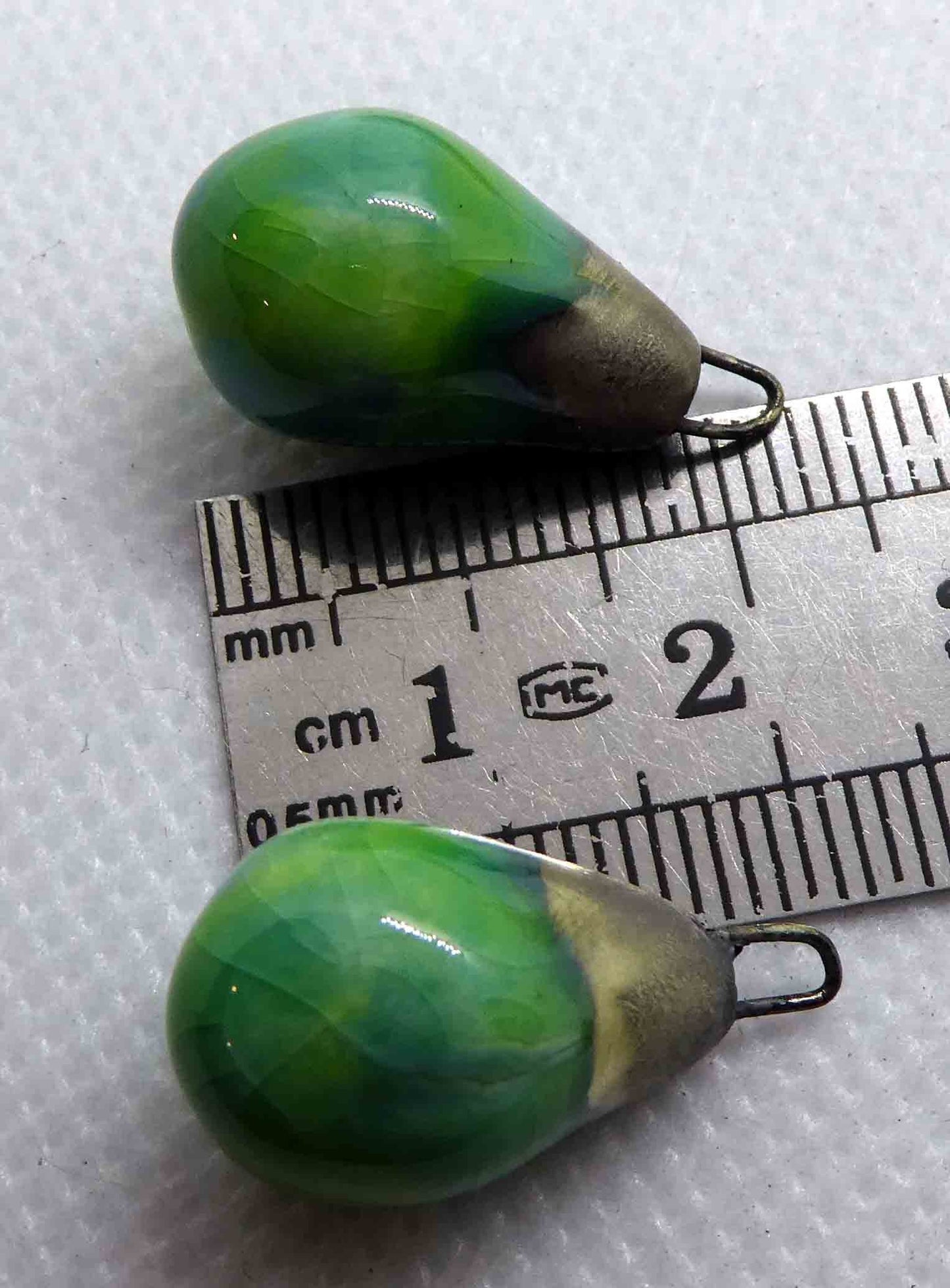 Ceramic Drops Earring Charms- Caribbean Lime