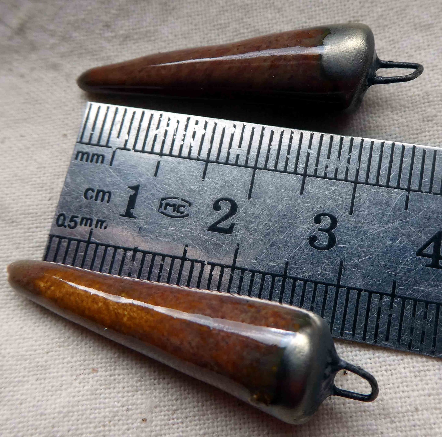 Ceramic Spikes Earring Charms -River Stone