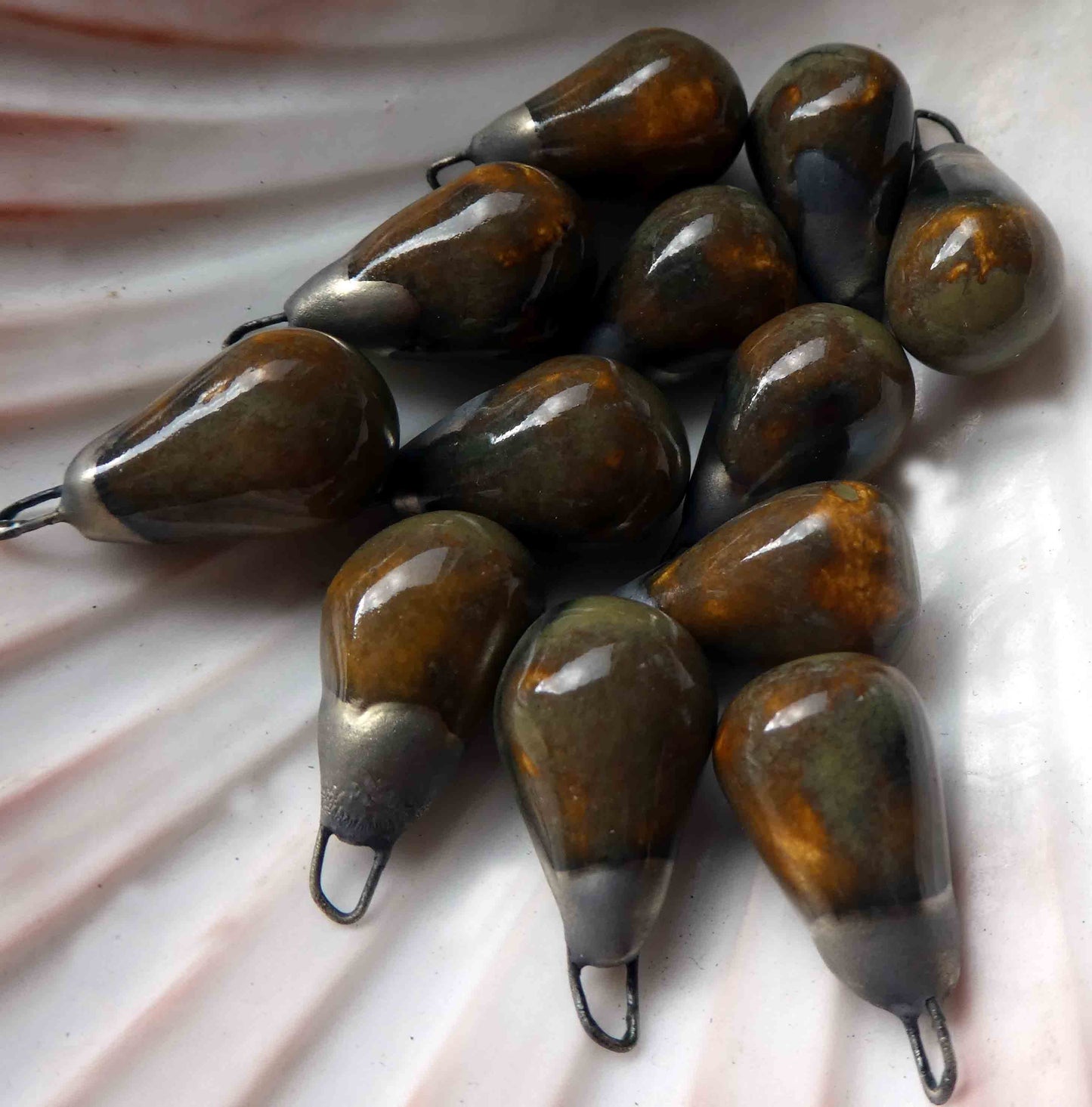 Ceramic Drops Earring Charms - Spring Mist