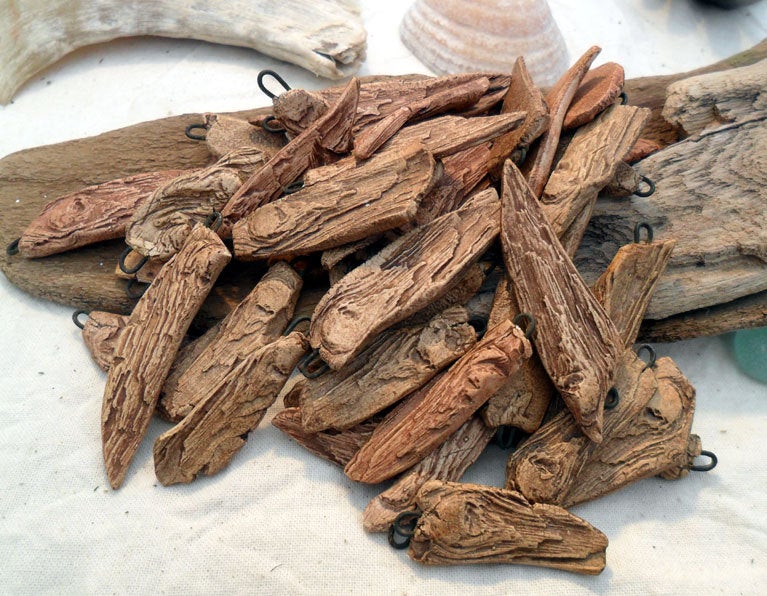 Ceramic Driftwood Shard Charms