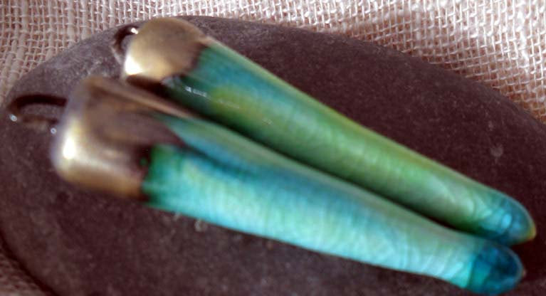 Ceramic Spikes Earring Charms - Lime