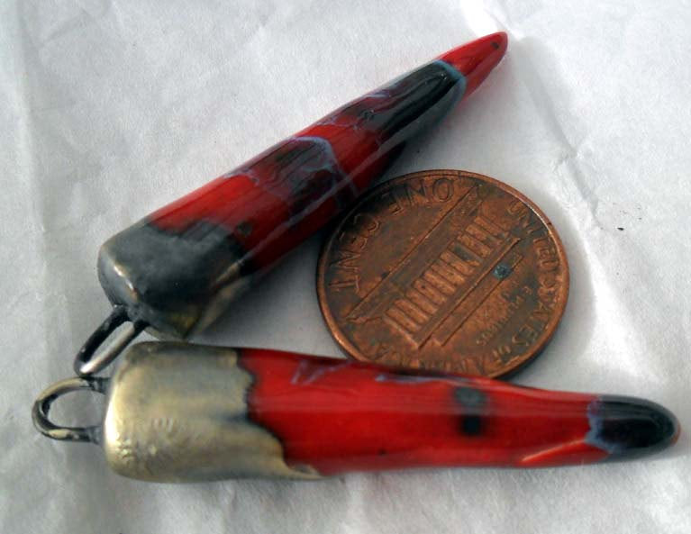 Ceramic Spikes Earring Charms Ladybird