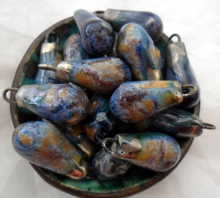 Ceramic Drops Earring Charms -Outer Space