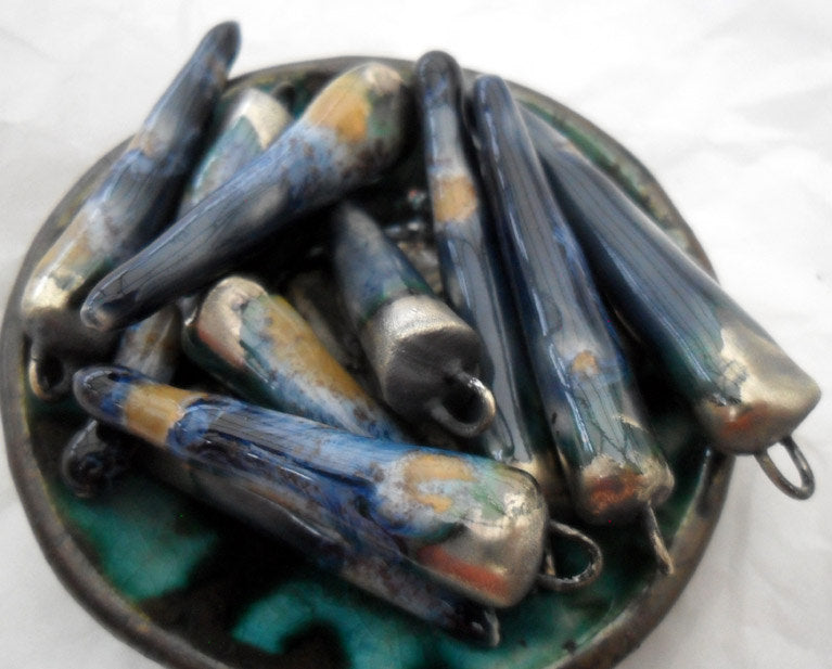 Ceramic Spikes Earring Charms -Outer Space