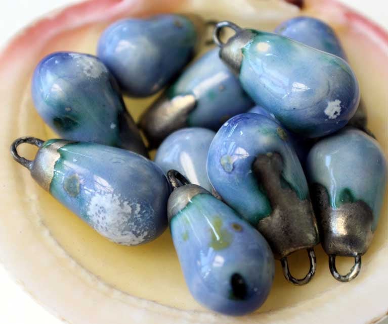 Ceramic Drops Earring Charms - Sky Diamonds