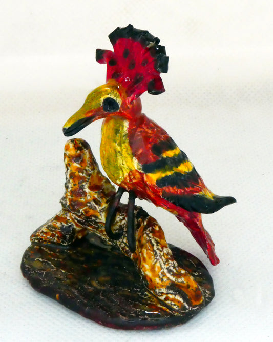 Ceramic Royal Flycatcher on Branch Ornament