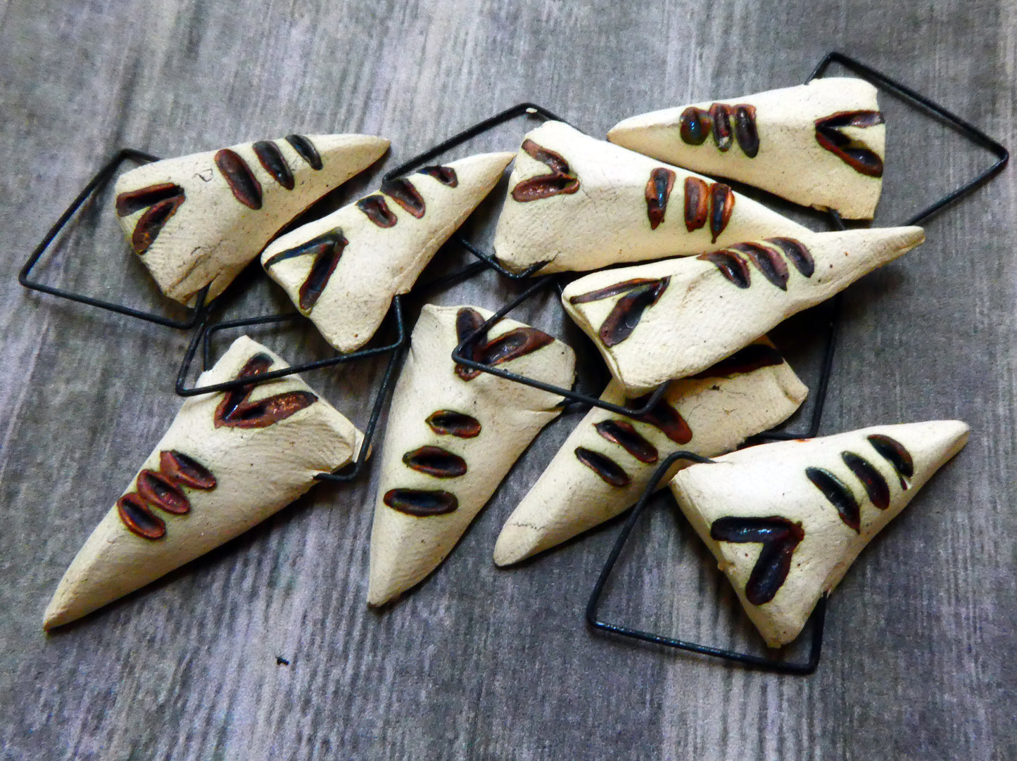 Ceramic Scorchy Dagger Earring Charms