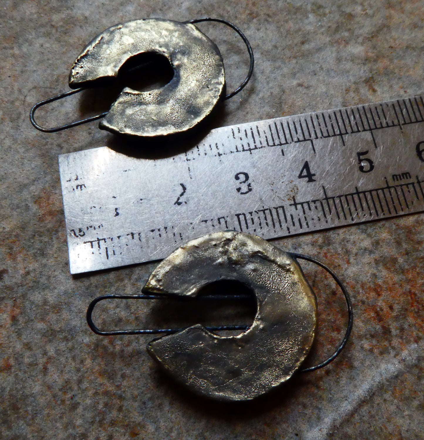 Ceramic Viking Granule Earring Connectors -Gloria