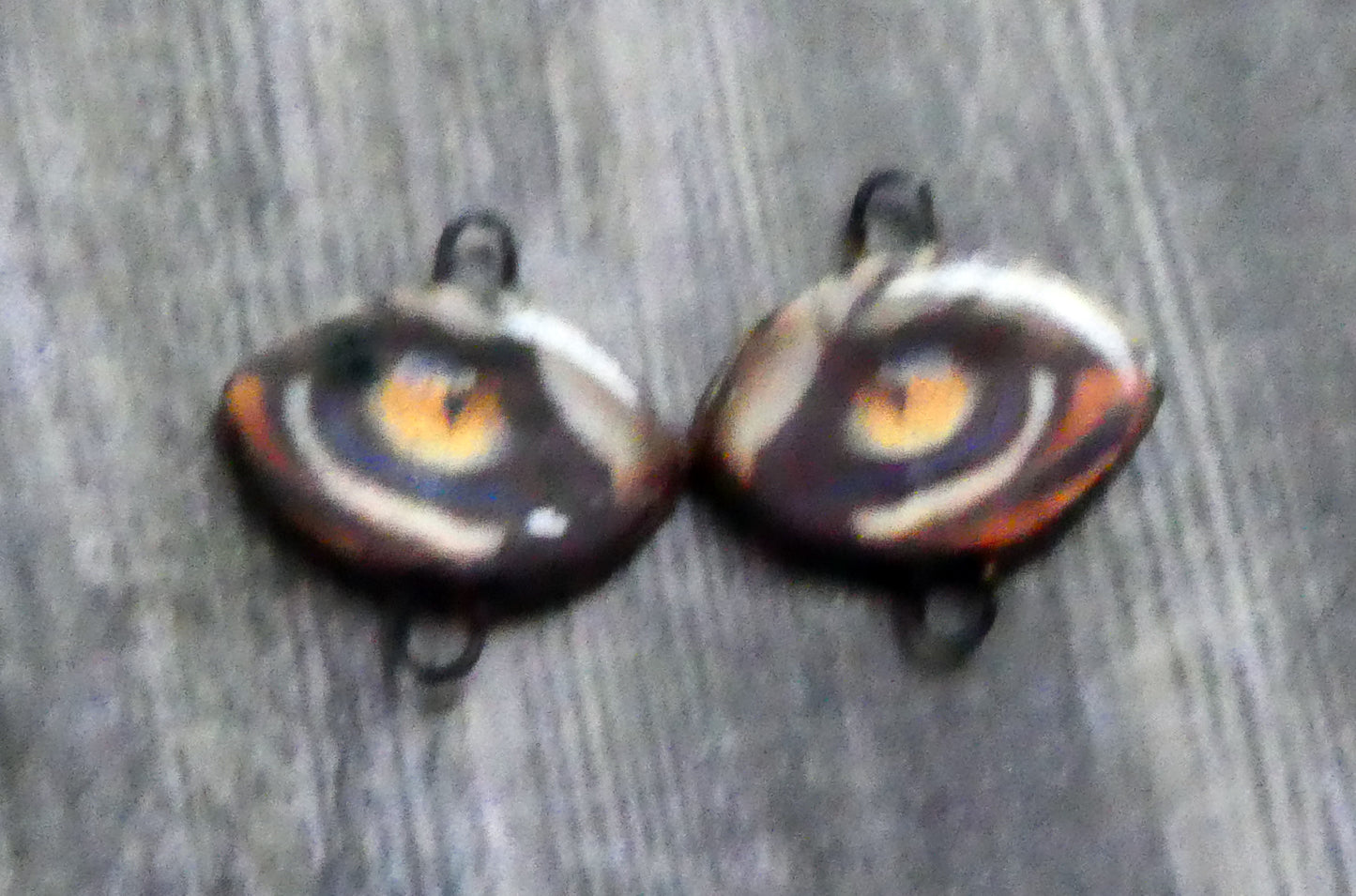 Ceramic Tigers Eyes Decal Connectors #7