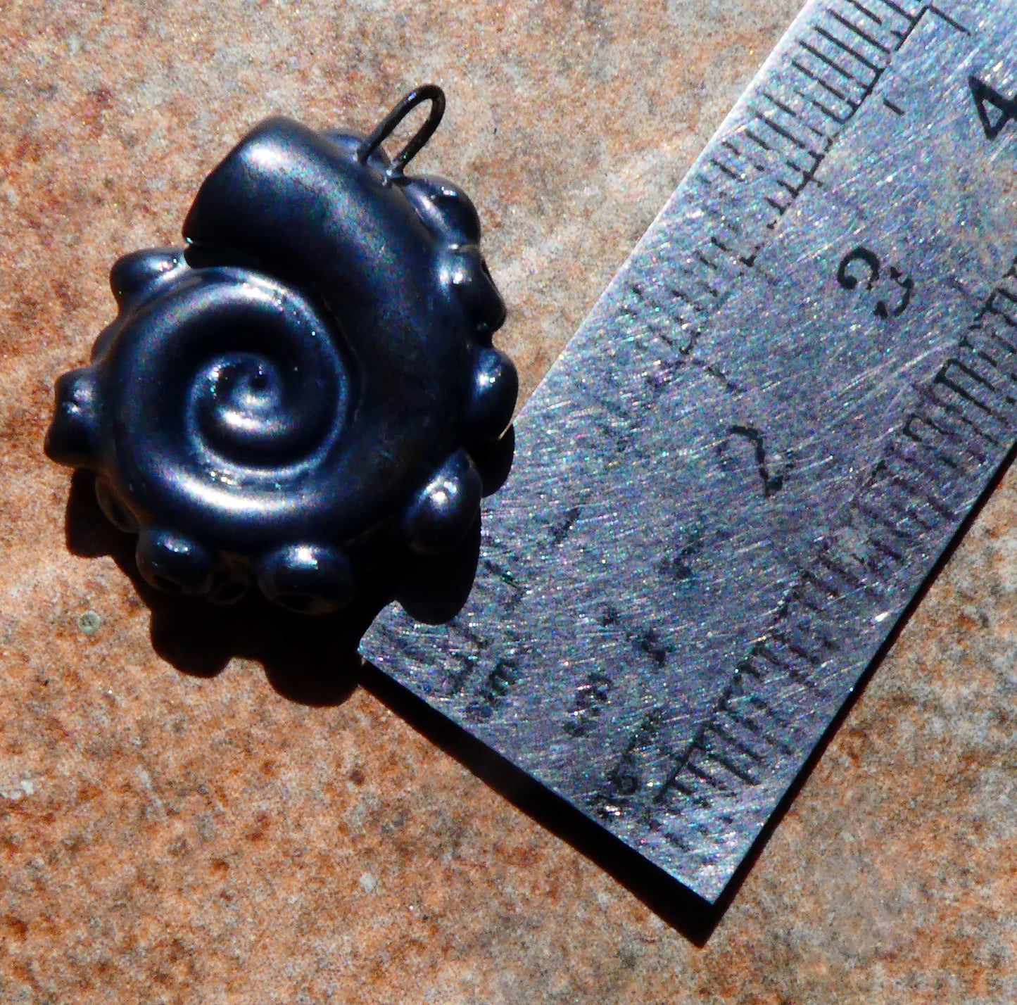Ceramic Small Tentacle Pendant - Pewter