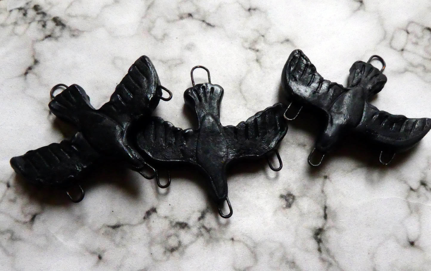 Ceramic Crow Necklace Connector