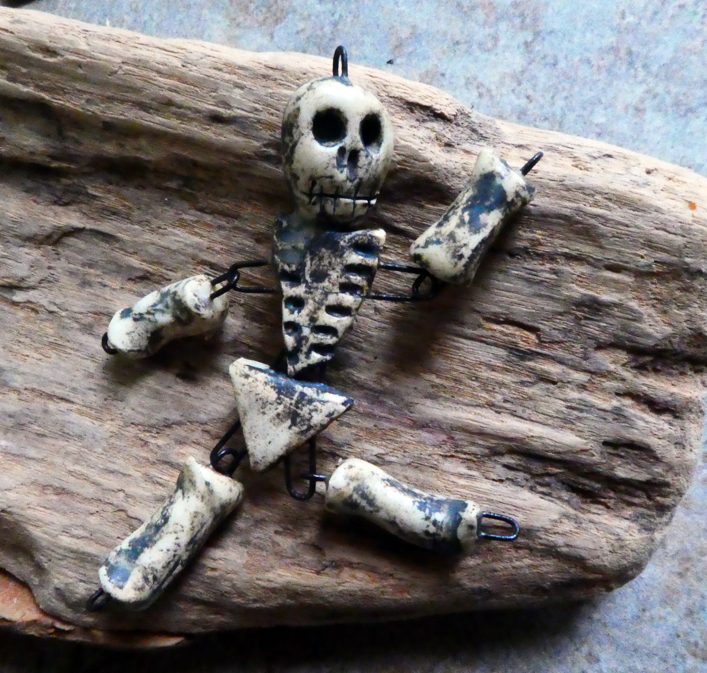 Ceramic Small Skeleton Connector Pendant