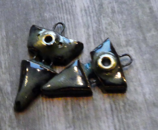 Ceramic Split Dagger Earring Charms - Night Sky