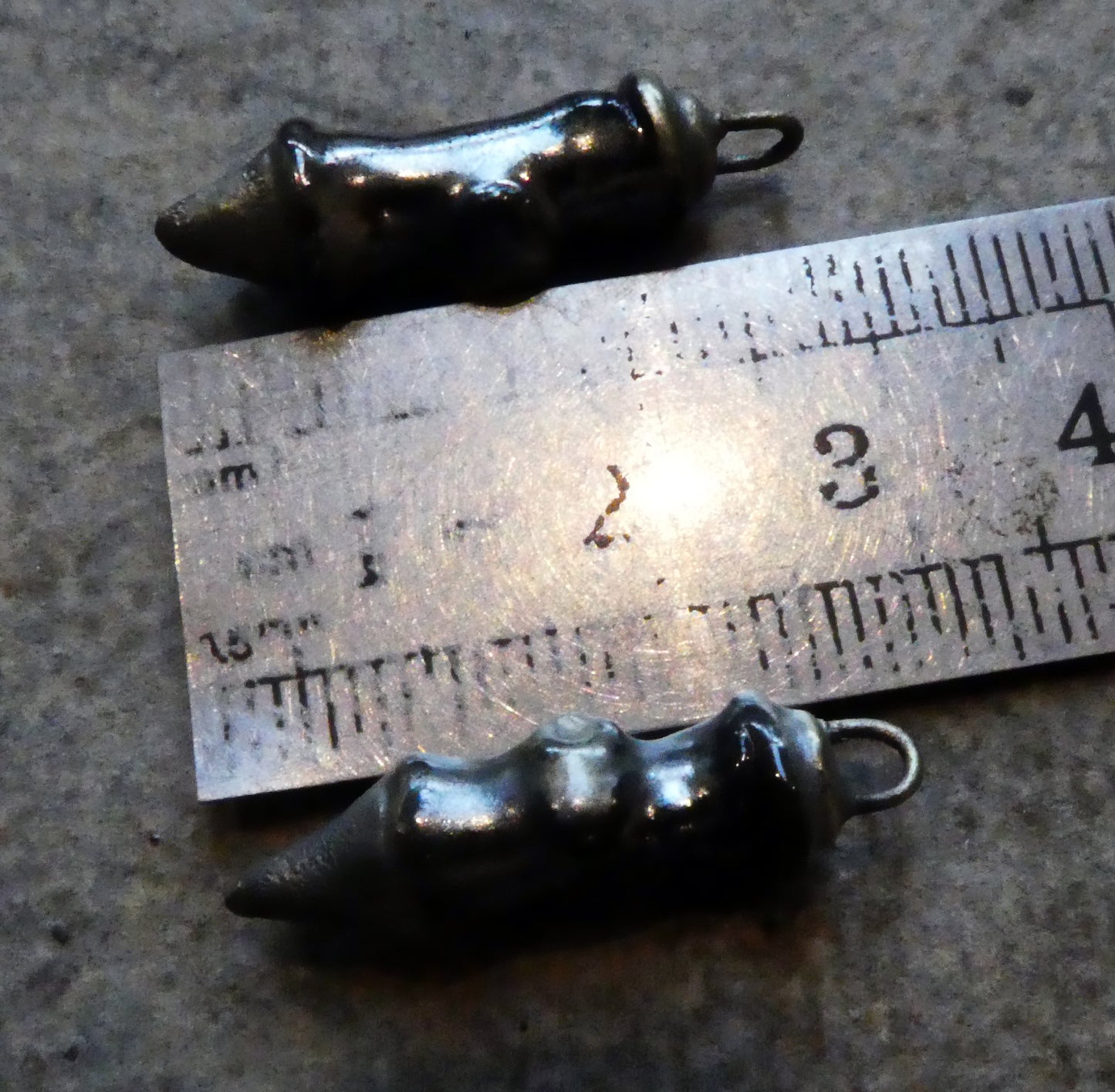 Ceramic Pointy Barrel Earring Charms -Gloria
