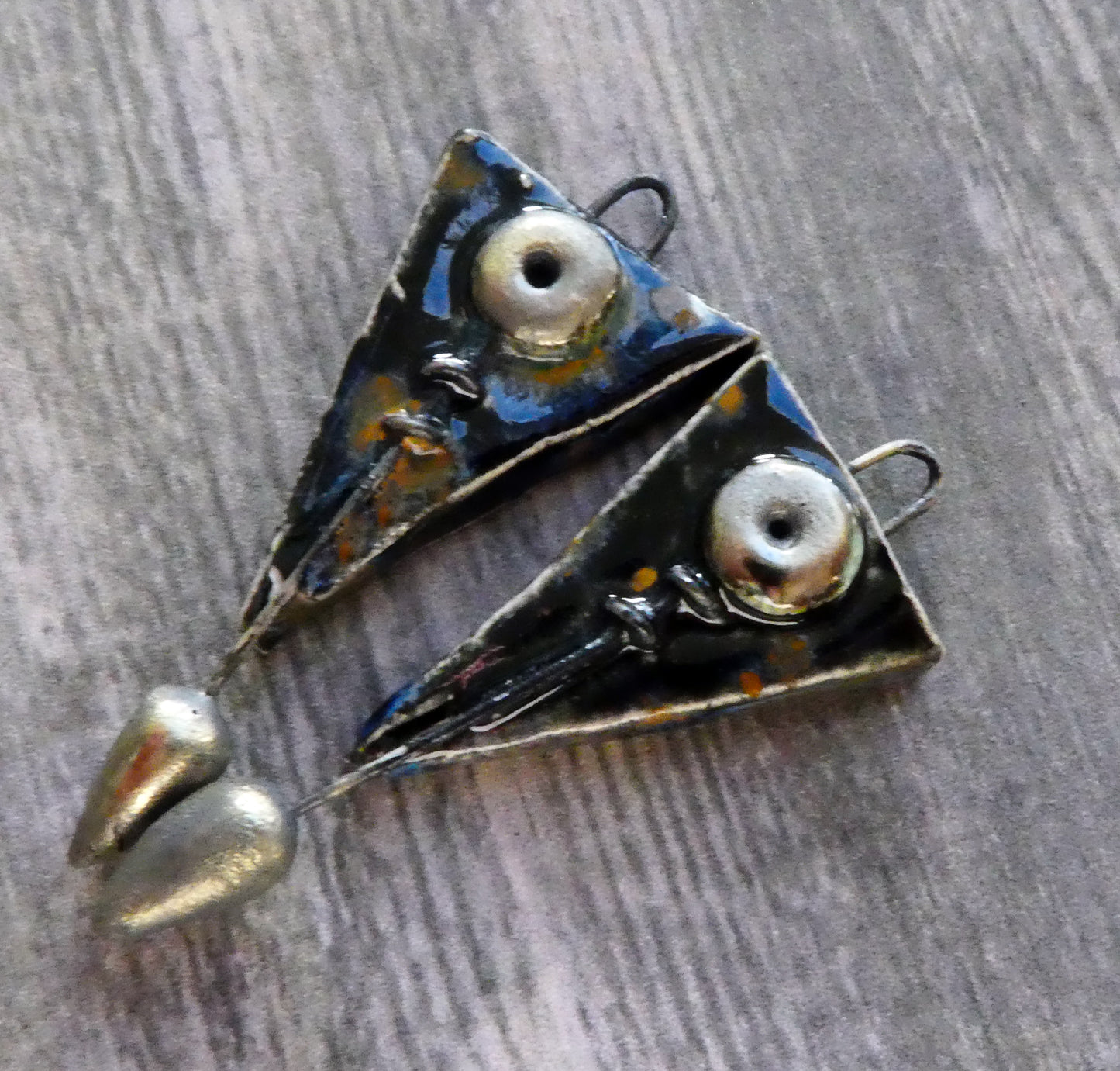 Ceramic Stitched Dagger Earring Charms -Eternal Galaxy