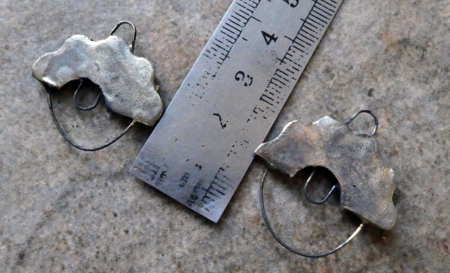 Ceramic Textured Two Hoop Earring Connectors - Olive